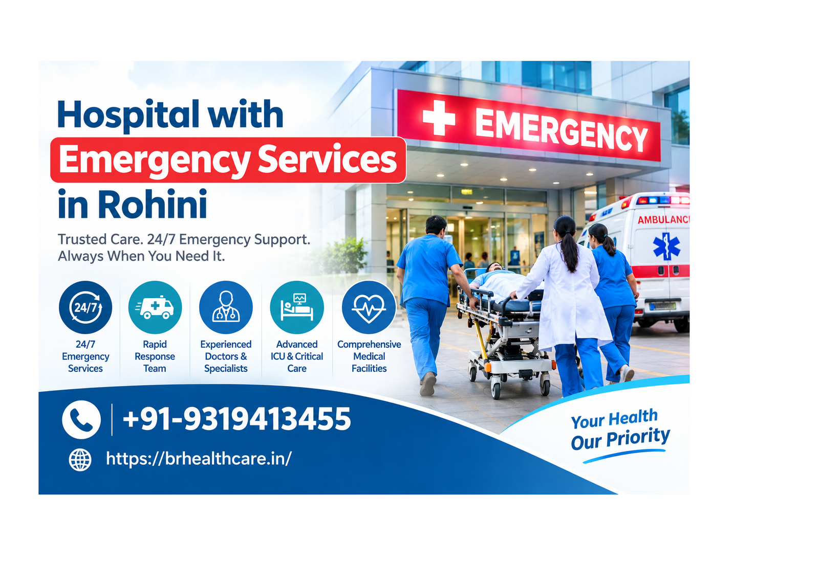 Hospital with Emergency Services in Rohini
